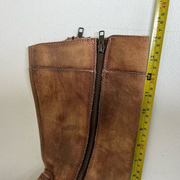 Bed Stu Cobbler Series Brown Distressed Leather Gogo Moto Riding Boots Women 9 - Picture 15 of 16